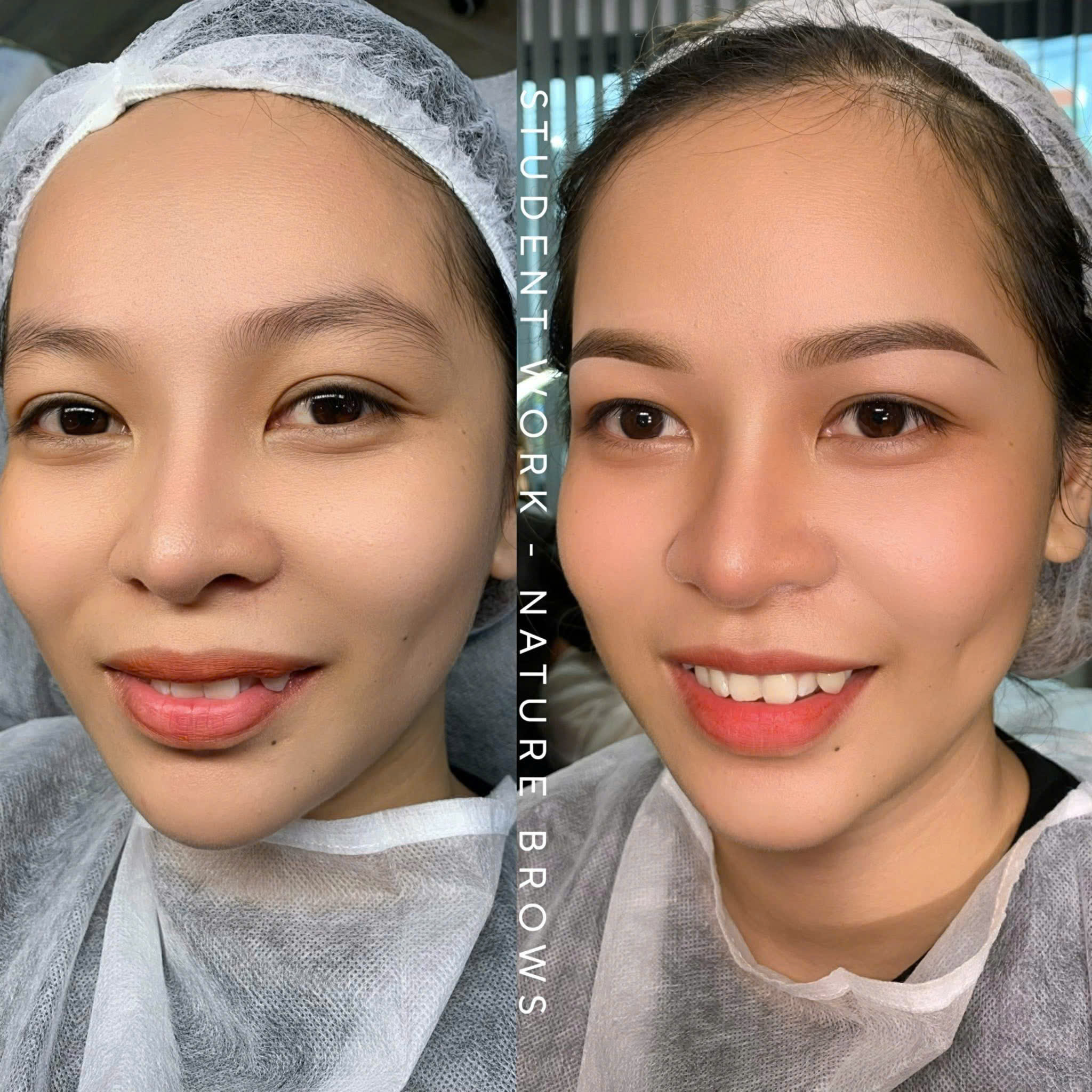 Hình ảnh trước sau phun chân mày Kiên Giang