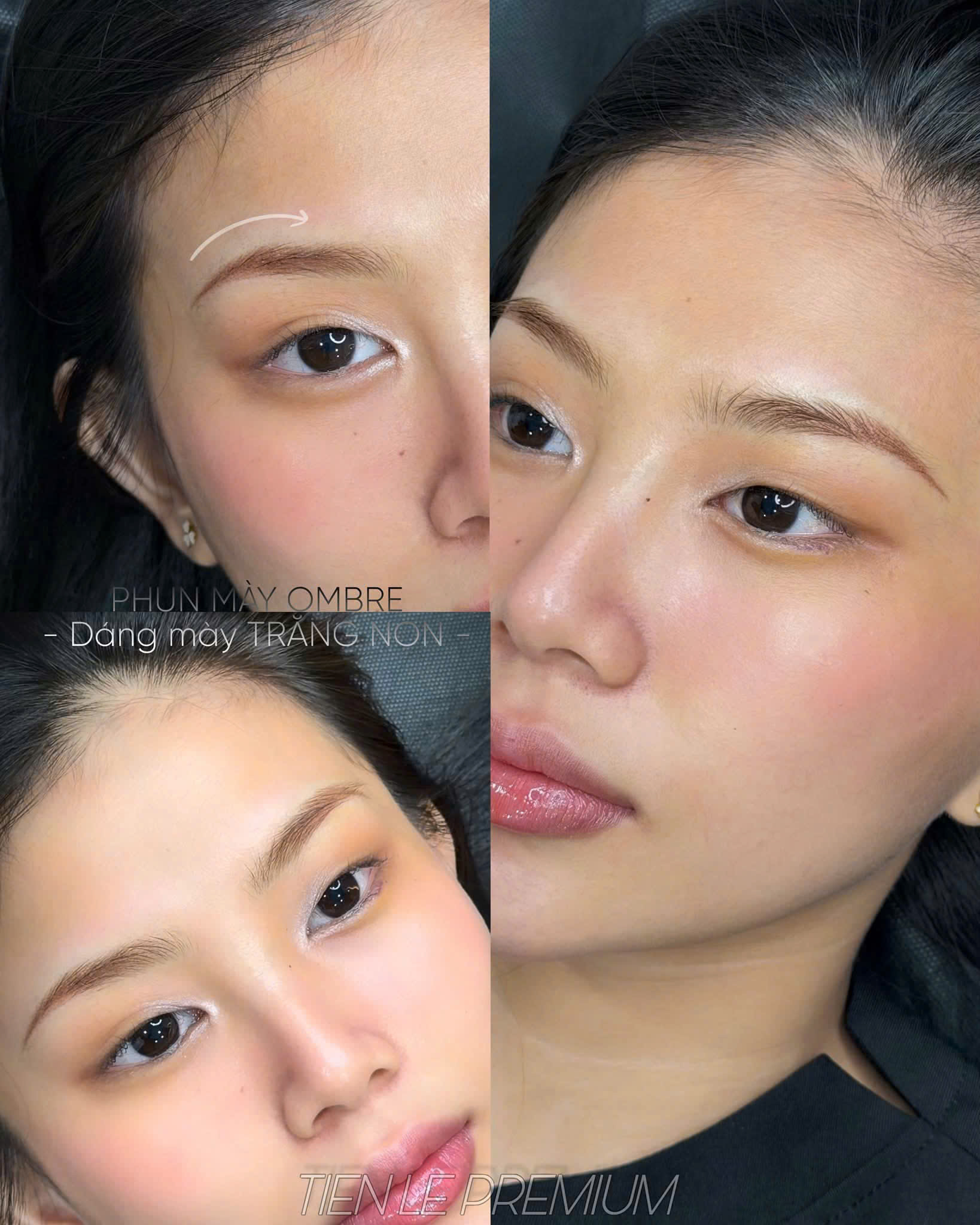 Mày nâu Babyboo Baby Brow tự nhiên tại Spa Tiên Lê Prenium